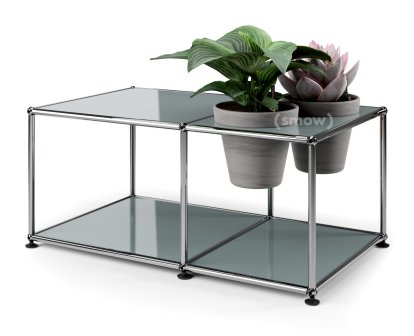 Table d'appoint USM Haller Monde végétal , Gris moyen RAL 7005, Basalte