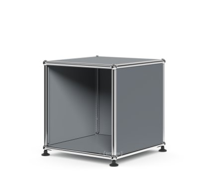 Table d'appoint USM Haller pour salle d'attente, H 35 x L 35 x P 35 cm, Gris moyen RAL 7005