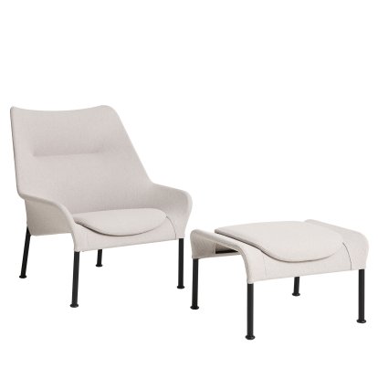 Fauteuil O2 Lounge, Avec repose-pieds, Lift light grey / black