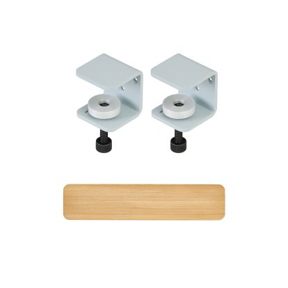 Etagère murale Tiptoe chêne massif, Étagère murale 90 cm, Bleu pâle