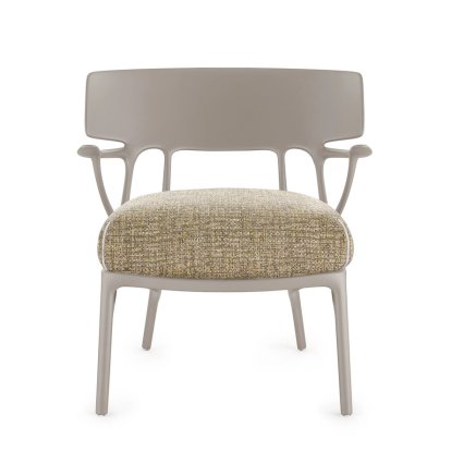 Fauteuil Lounge A.I, Texture, Gris / noisette