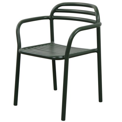 Chaise Bliss avec accoudoirs, Vert foncé