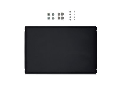 Tablette intermédiaire métallique pour étagère USM Haller, Noir graphite RAL 9011, 50 cm x 35 cm