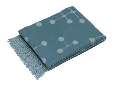 Couverture en laine Eames - Dot Pattern, Bleu clair