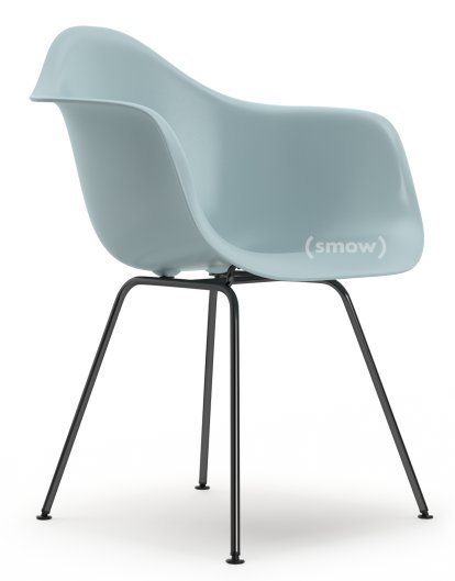 Eames Plastic Armchair RE DAX, Gris bleuté, Sans rembourrage, Sans rembourrage, Version standard - 43 cm, Revêtement basic dark