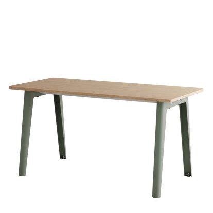Bureau New Modern, métal/bois, 150 x 70 cm, Sans module de rangement, Gris eucalyptus