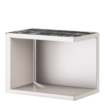 Table basse Ambito, Argent, Marbre Portoro argent
