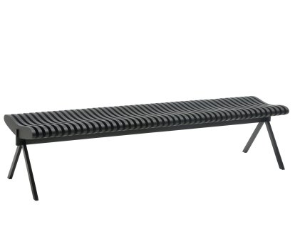 Banc Prelude, 190 cm, Noir, Chêne laqué noir