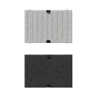 USM Haller Soft Panel Duo pour étagère USM, 50 cm x 35 cm, Gris / Gris foncé