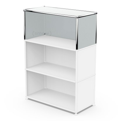 Kit d’extension verticale USM Haller 1, Argent mat USM, 35 cm