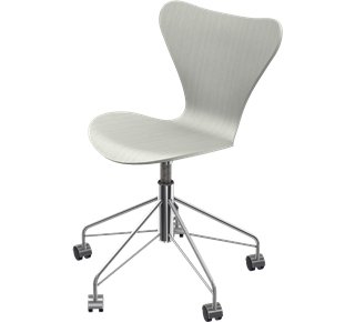 Série 7 chaise de bureau pivotante 3117, Frêne coloré, Nine grey
