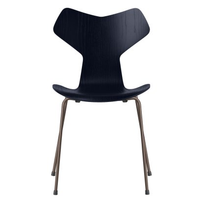 Chaise Grand Prix, Frêne coloré, Bleu nuit, Brown bronze