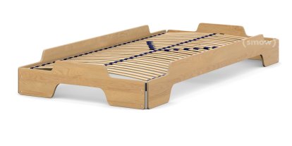 Lit empilable Rolf Heide, 90 x 190, Bouleau huilé, Cadre en bois massif