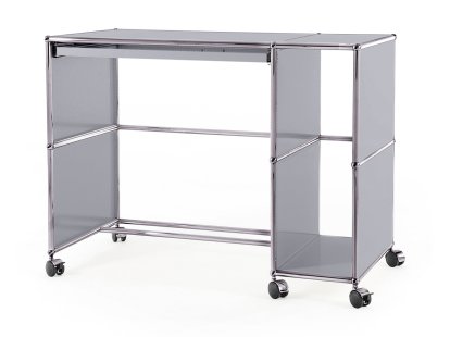 Bureau USM Haller à roulettes Type 1, Argent mat USM