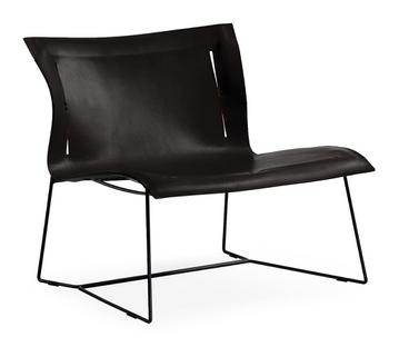Lounge Chair Cuoio Cuir Saddle noir